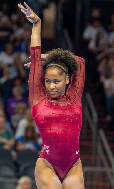Skye Blakely on floor at the 2026 US Championships